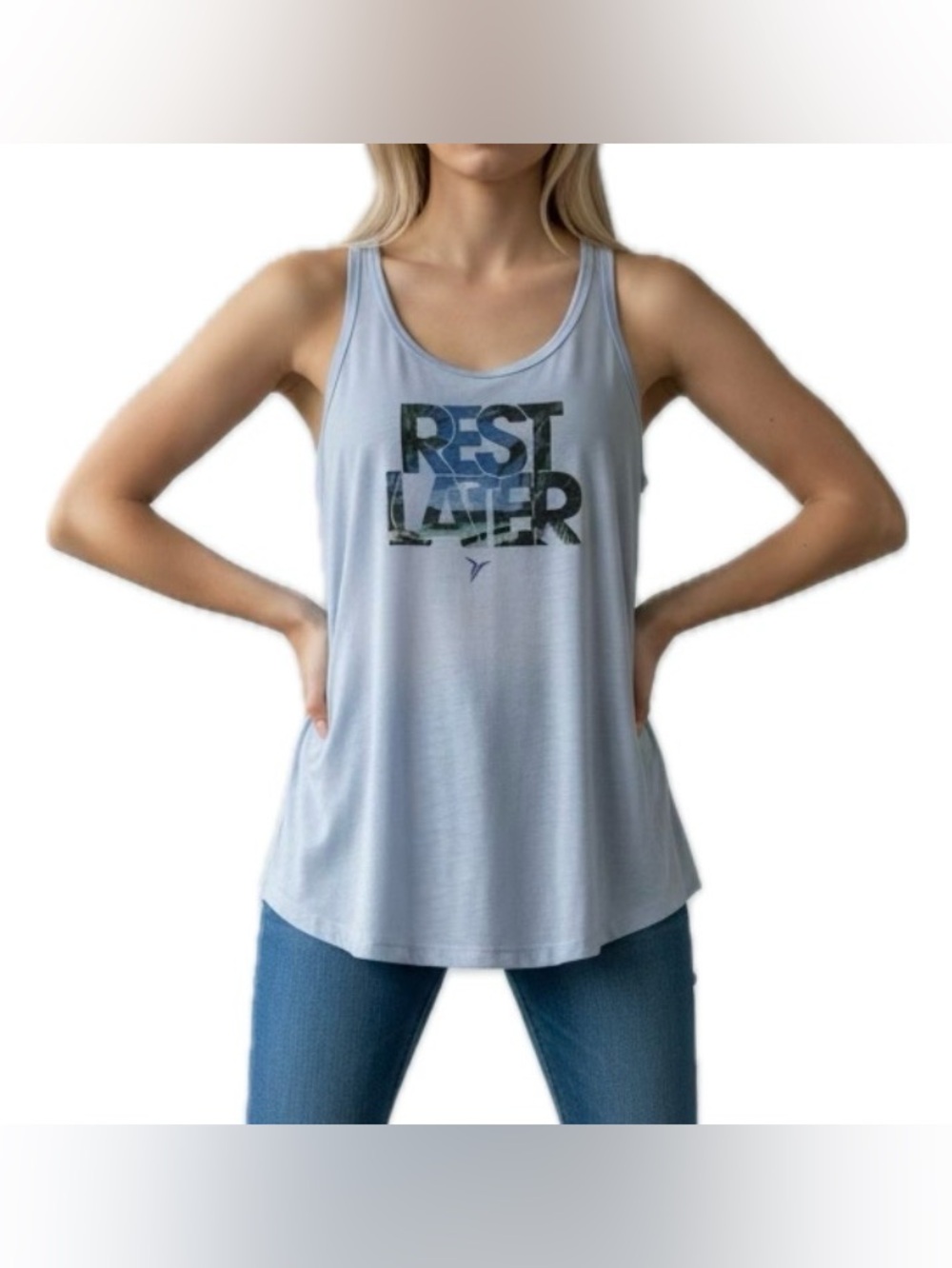 Old Navy Rest Later Blue Tank. Size XS.